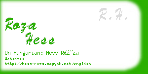 roza hess business card